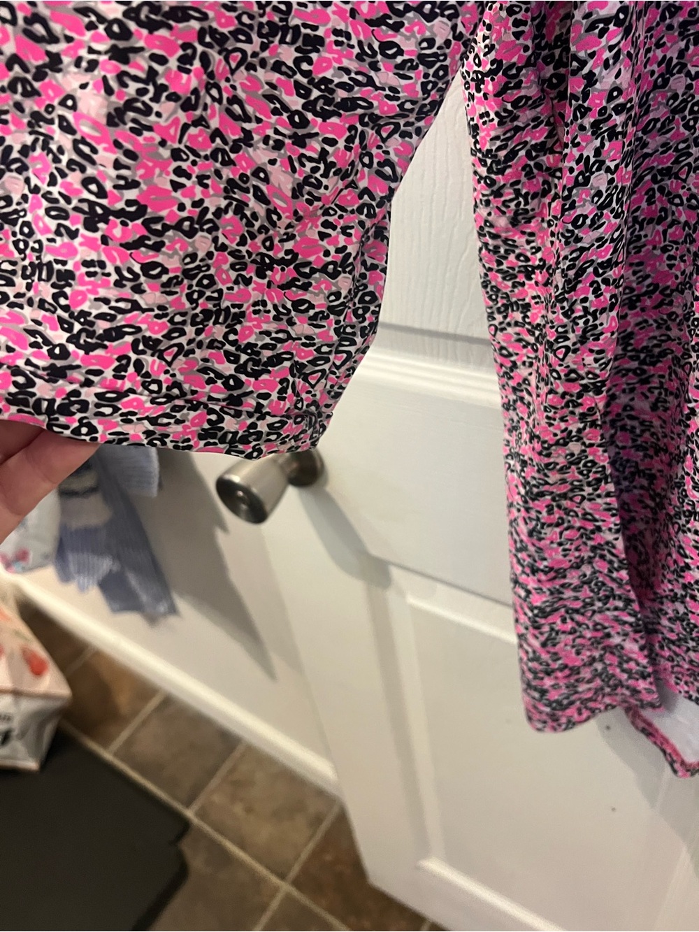 Lulu-B Pink and Black Floral Pullover Tunic Dress 1X - Picture 5 of 6